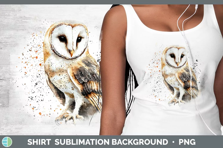 Watercolor Bird Owl Shirt Sublimation Sublimation Background