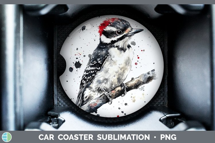 GorgeousWatercolor Bird Car Coaster design.