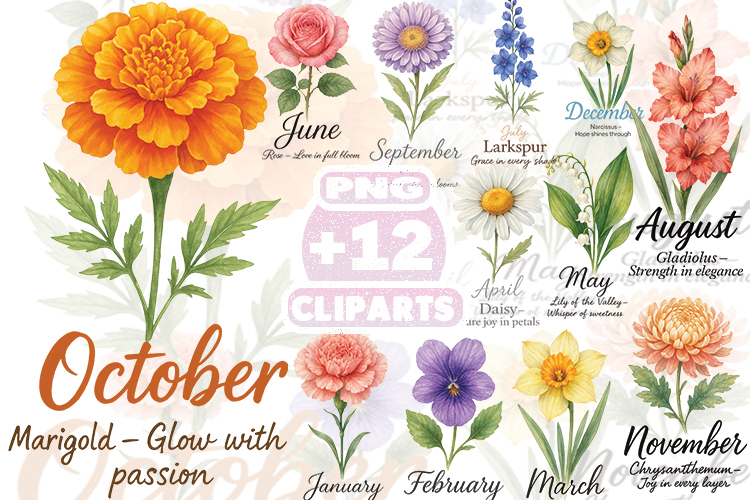 Birth Month Flowers Image 4