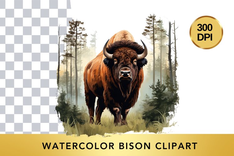 Bison Clipart Image 19