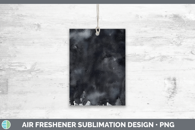 Watercolor Black Air Freshener Sublimation Car Freshener Des