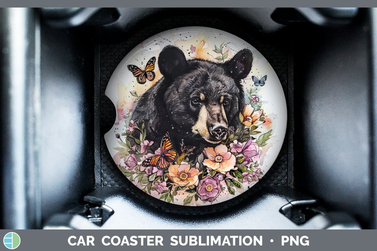 GorgeousWatercolor Car Coaster design.
