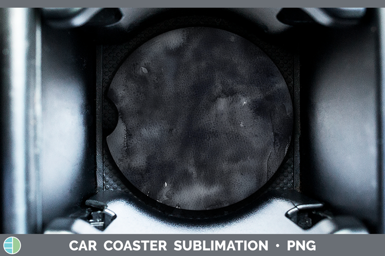 Watercolor Black Car Coaster Sublimation Designs