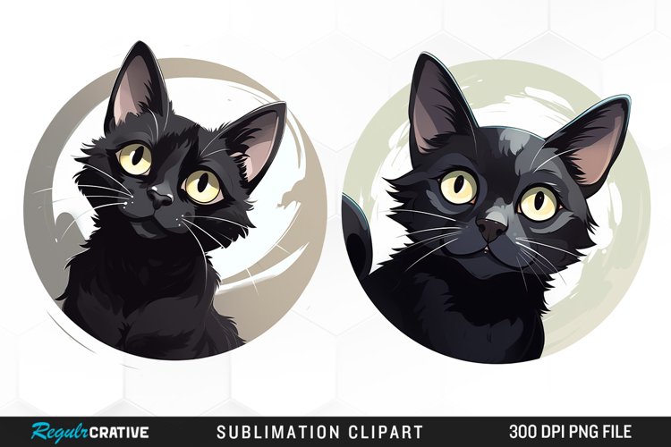 Black Cat Clipart Image 16