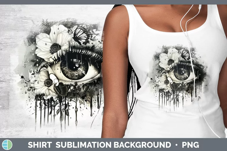 Watercolor Black Eye Shirt Sublimation Sublimation Backgroun