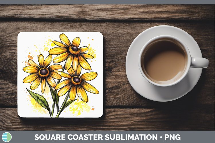 GorgeousWatercolor Square Coaster design.