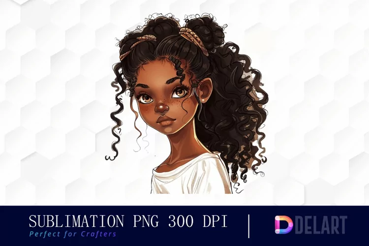 Black Girl Sublimation PNG Clipart