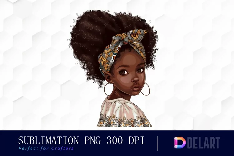 Black Girl Sublimation PNG Clipart