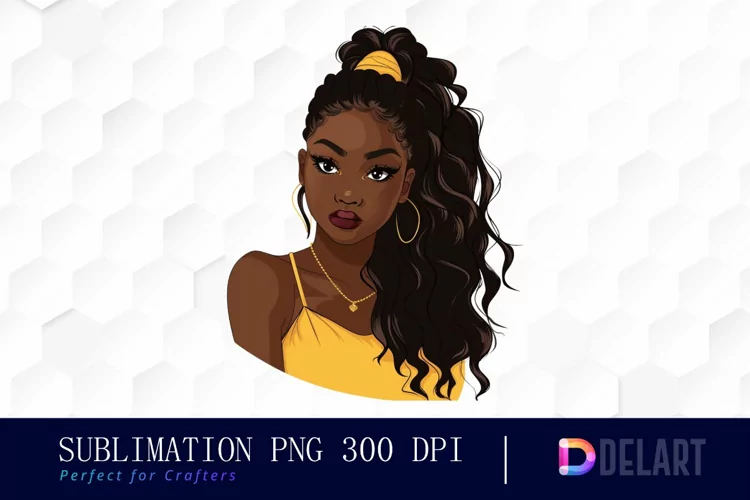 Black Girl Watercolor Clipart
