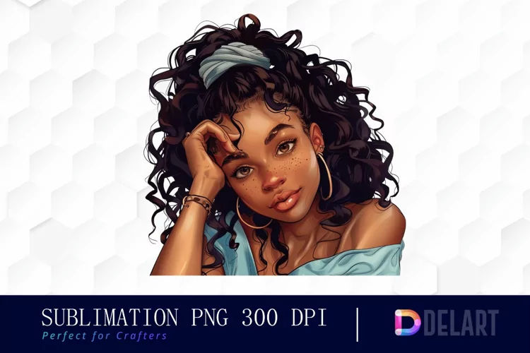 Black Girl Sublimation PNG Clipart