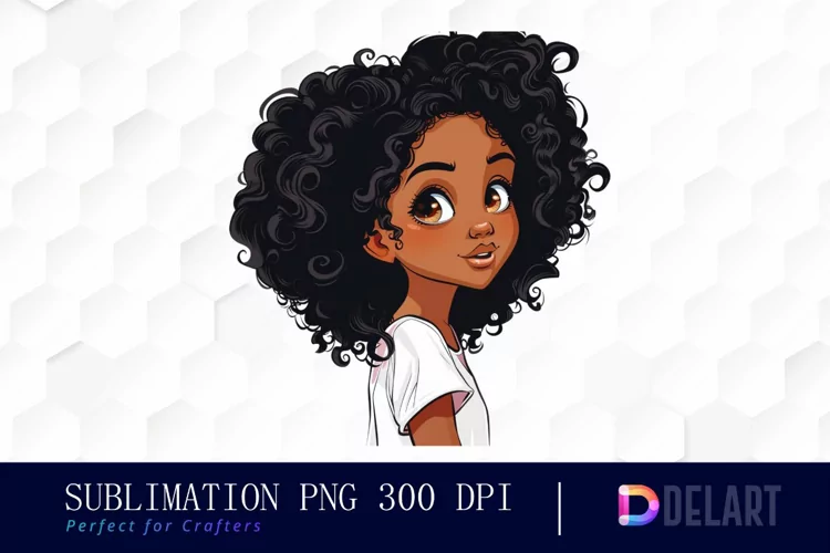 Black Girl Sublimation PNG Clipart