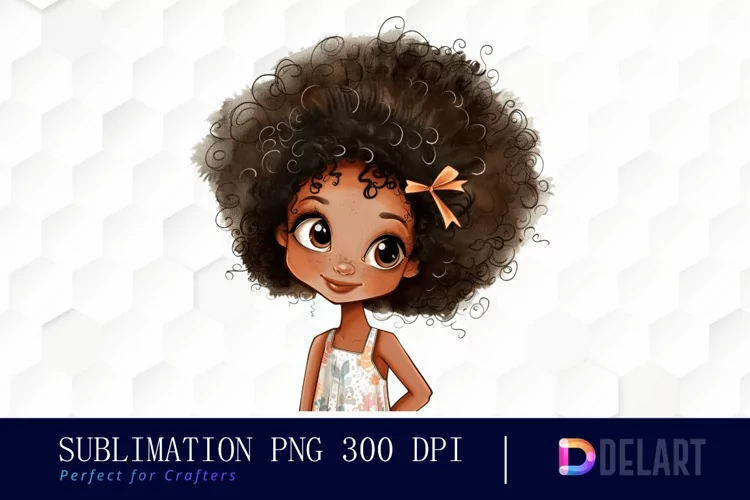 Black Girl Sublimation PNG Clipart