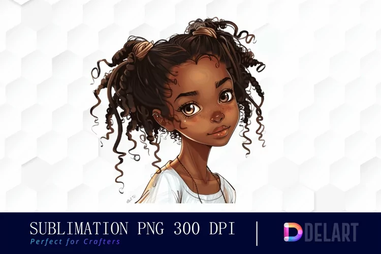 Black Girl Sublimation PNG Clipart