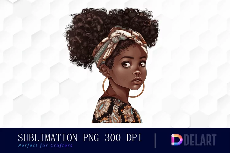 Black Girl Watercolor Clipart