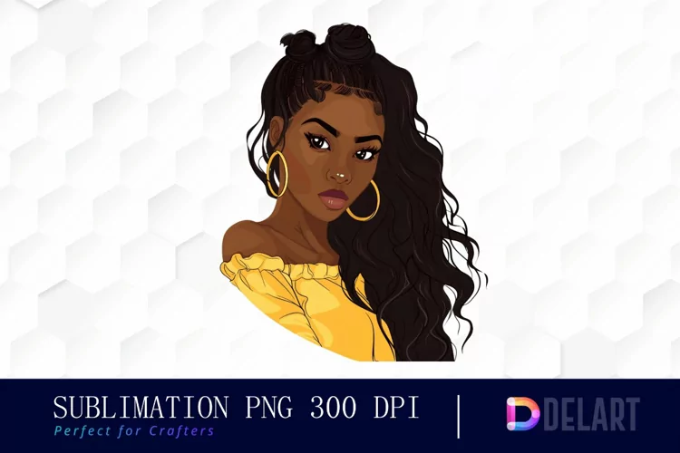 Black Girl Illustration PNG Clipart