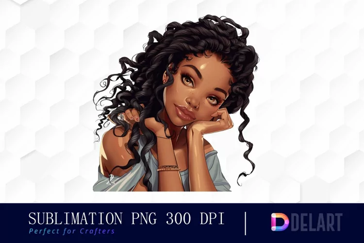 Black Girl Watercolor Clipart