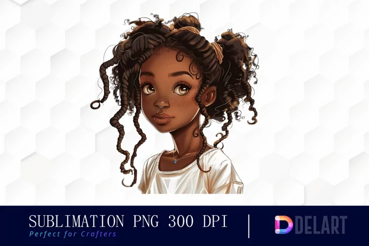 Black Girl Watercolor Clipart