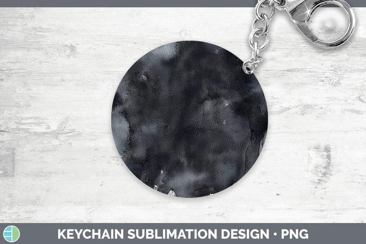 Watercolor Black Keychain Sublimation Keyring Designs