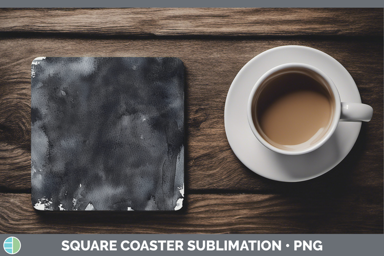 Watercolor Black Square Coaster Sublimation Coaster Designs