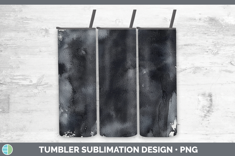 Watercolor Black Tumbler Sublimation 20 oz Skinny Tumbler De