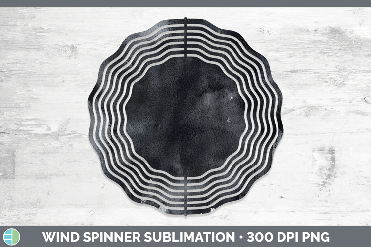 Watercolor Black Wind Spinner Sublimation Spinner Designs