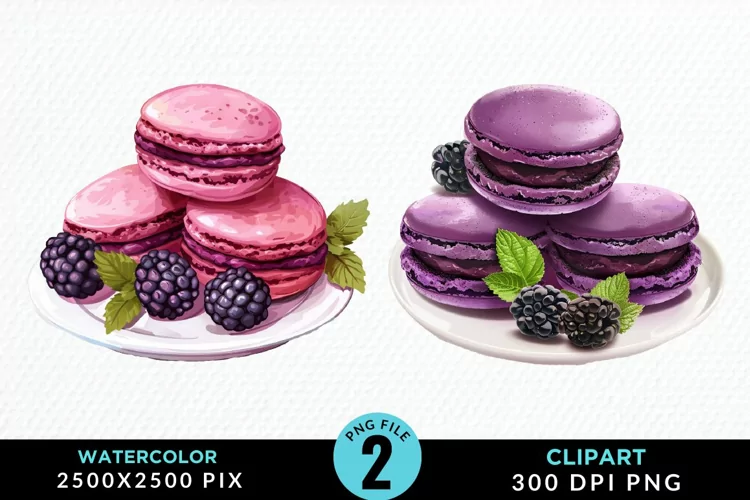 Watercolor Blackberries Exquisite Clipart