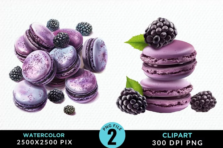 Watercolor Blackberries Exquisite Clipart