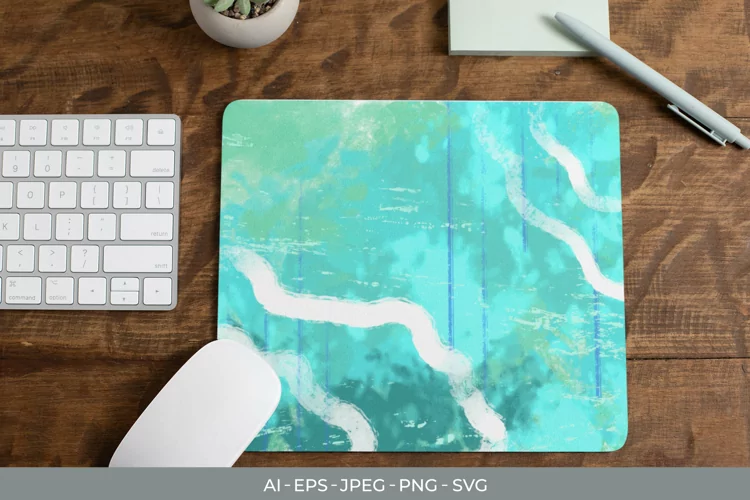 Watercolor Bleach for Sublimation Mouse Pad