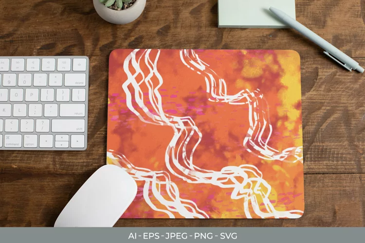 Watercolor Bleach for Sublimation Mouse Pad