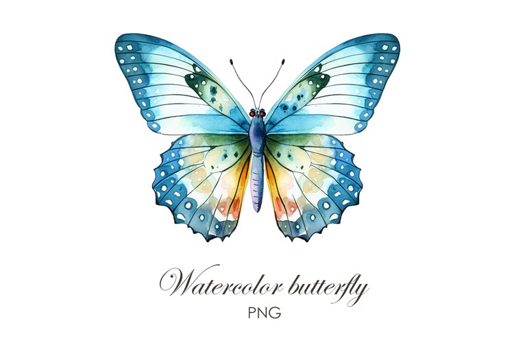 Blue Butterfly Clipart Image 2