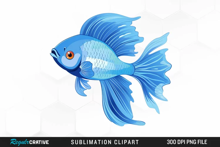 Watercolor Blue Fish Illustration PNG Clipart