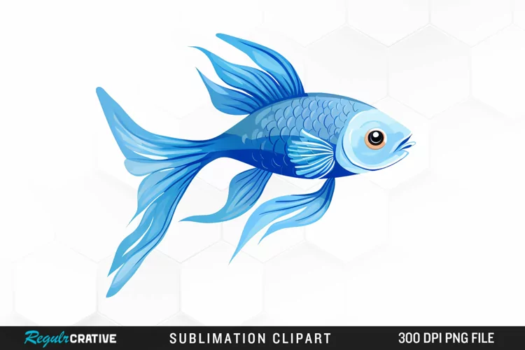 Watercolor Blue Fish Illustration PNG Clipart
