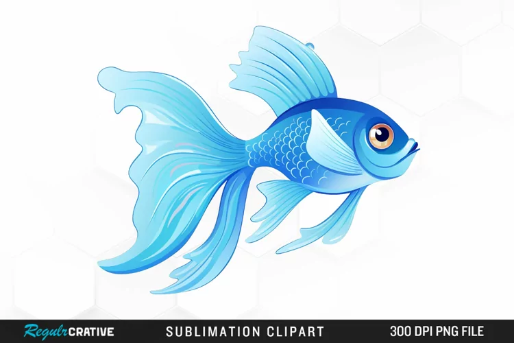 Watercolor Blue Fish Illustration PNG Clipart