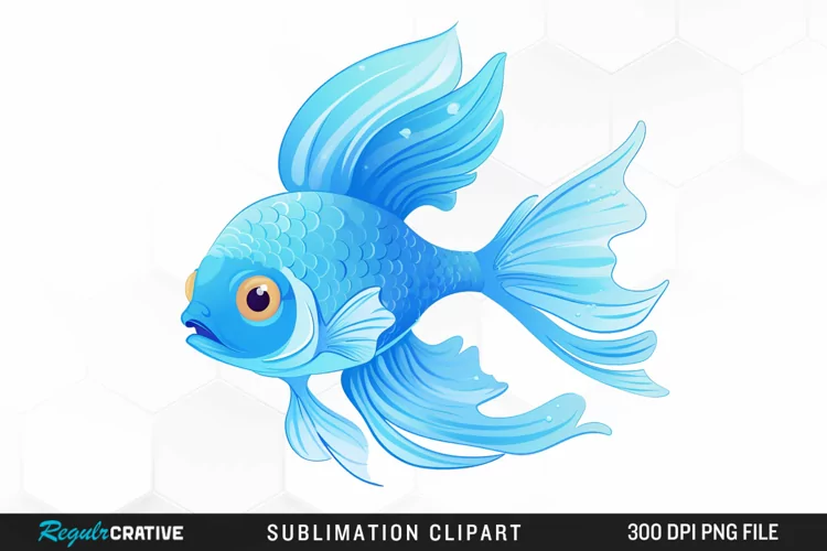 Watercolor Blue Fish PNG Clipart