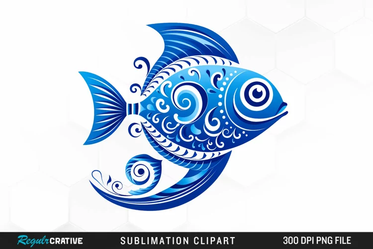 Watercolor Blue Fish PNG Clipart