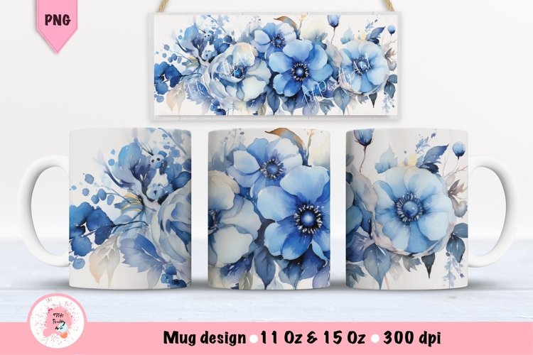Blue Flowers Clipart Image 23