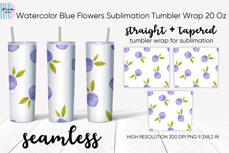 Blue Flowers Clipart Image 7