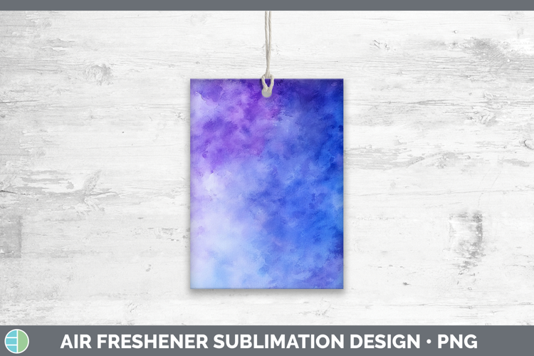 Watercolor Blue Purple Air Freshener Sublimation Car Freshen