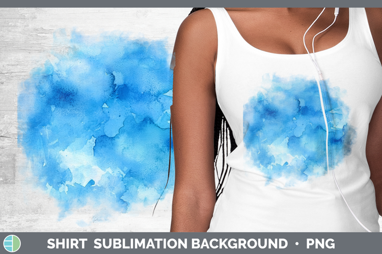 Watercolor Blue Shirt Sublimation Sublimation Background Des