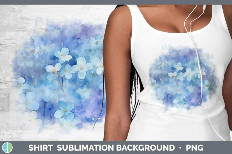 Watercolor Blue Shirt Sublimation Sublimation Background Des