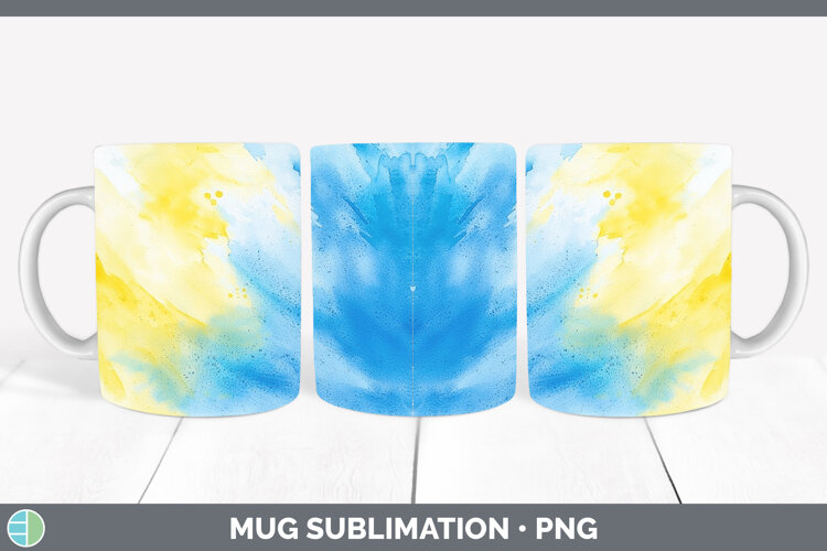 GorgeousWatercolor Mug Wrap design.