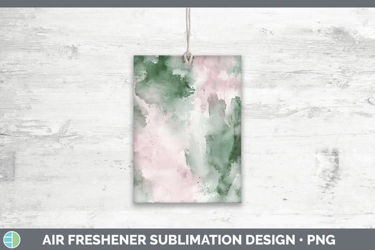 Watercolor Blush Sage Air Freshener Sublimation Car Freshene