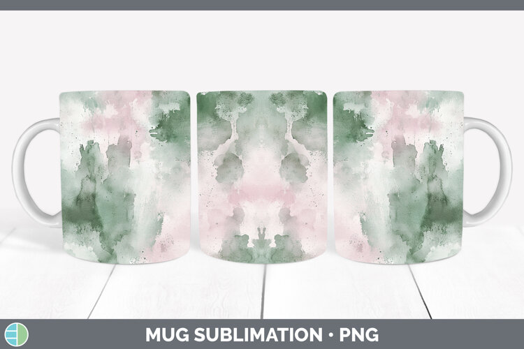 GorgeousWatercolor Mug Wrap design.