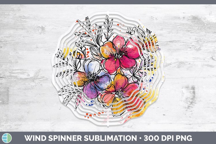 GorgeousWatercolor Wind Spinner design.