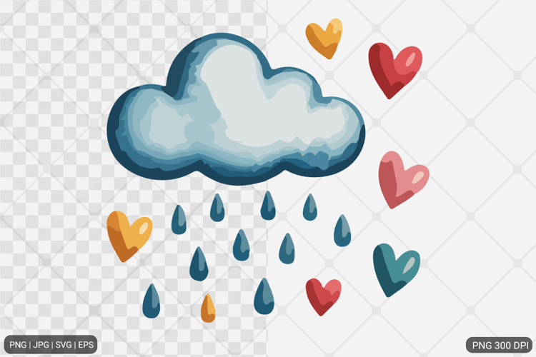 Watercolor Boho Rainbow Design SVG PNG