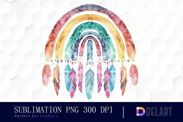 Boho Rainbow Art Clipart