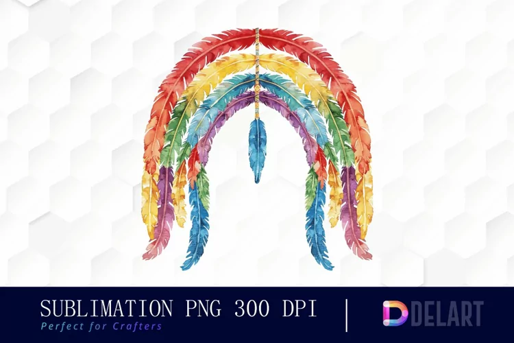 Boho Rainbow Sublimation PNG Clipart