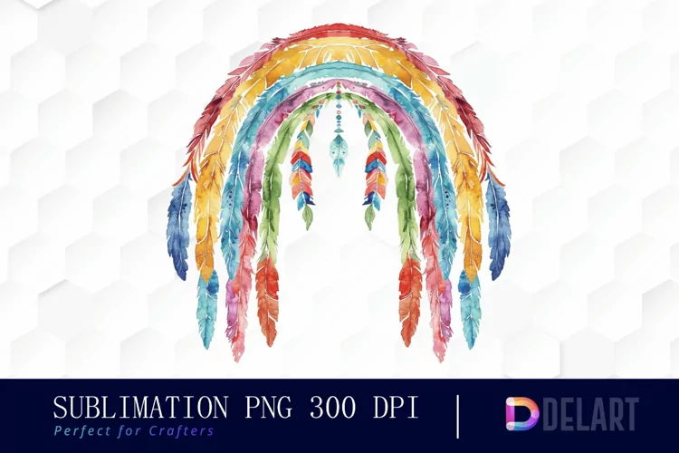 Boho Rainbow Art Clipart