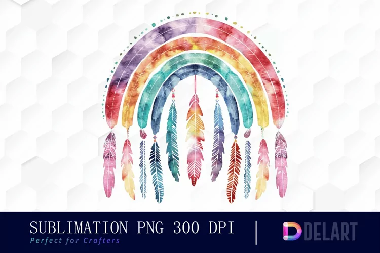 Boho Rainbow Art Clipart