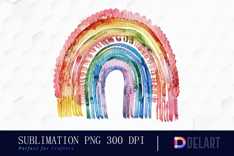 Boho Rainbow Graphics Clipart